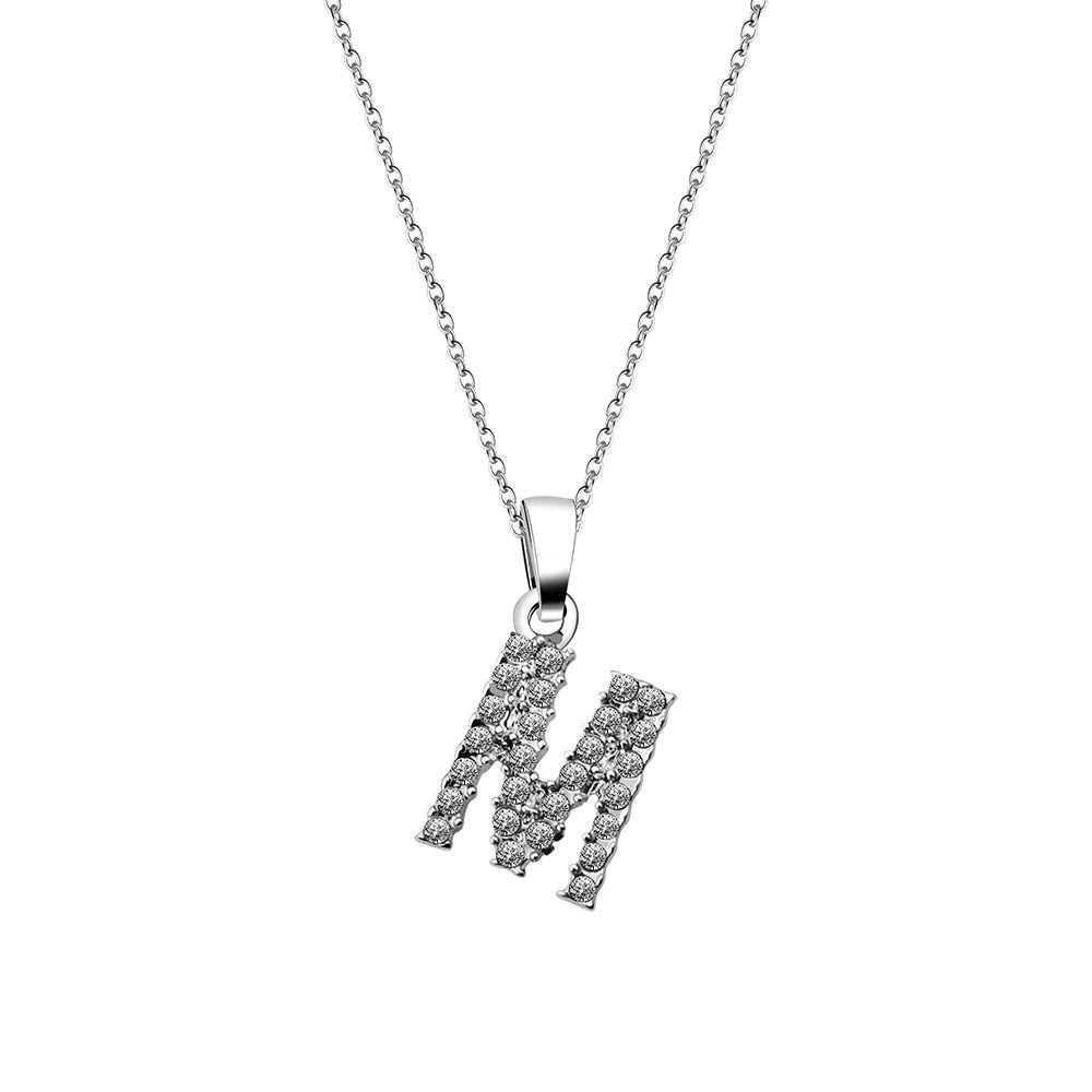 Kubiska Zirkonium Initialhalsband