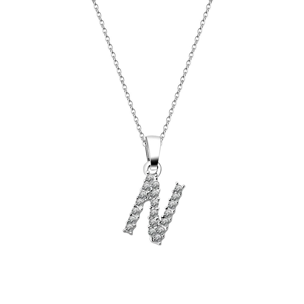 Kubiska Zirkonium Initialhalsband