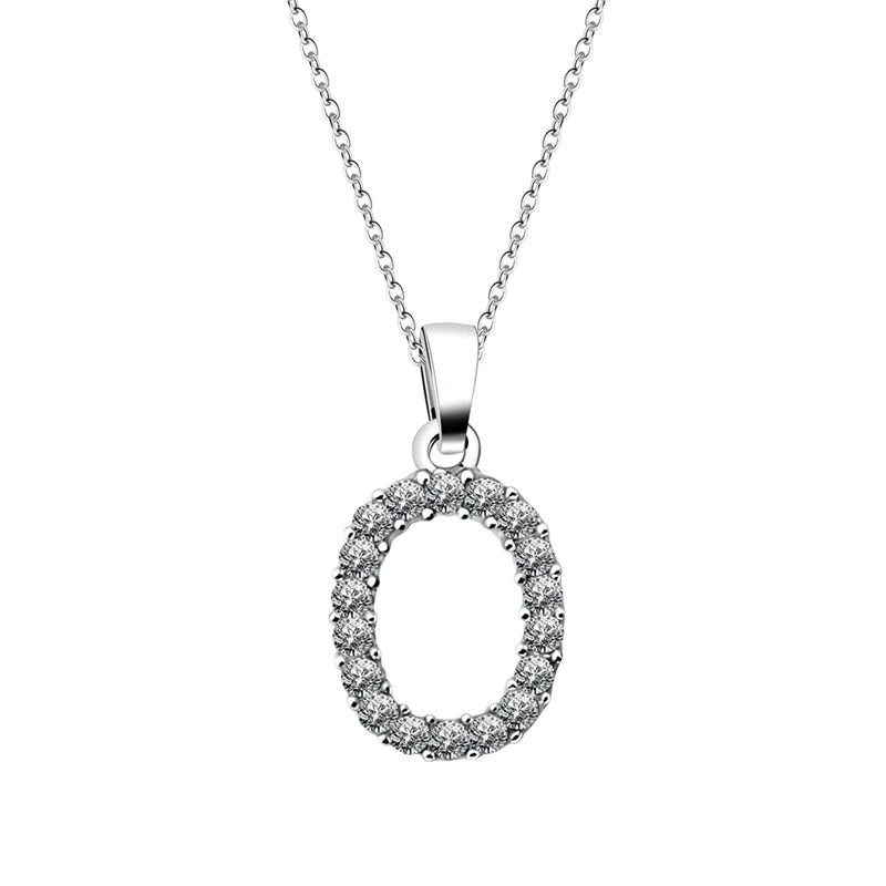 Kubiska Zirkonium Initialhalsband
