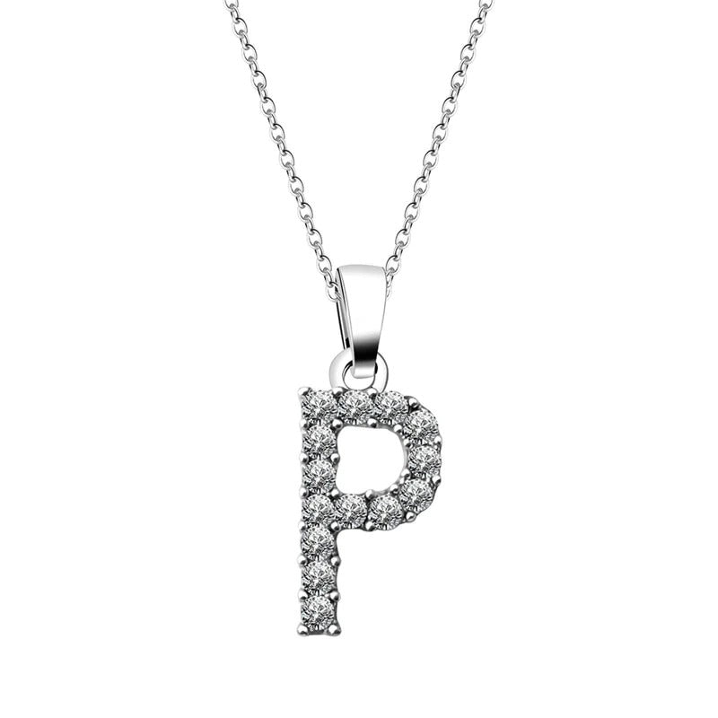 Kubiska Zirkonium Initialhalsband