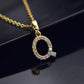 Kubiska Zirkonium Initialhalsband