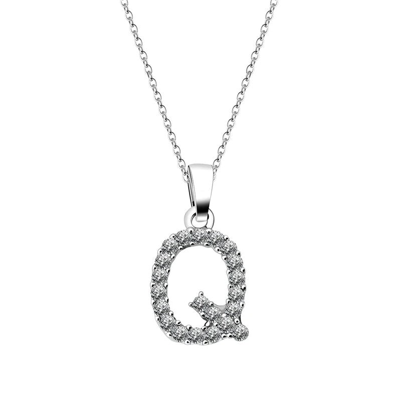 Kubiska Zirkonium Initialhalsband