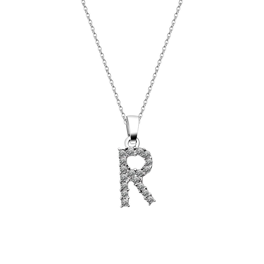 Kubiska Zirkonium Initialhalsband