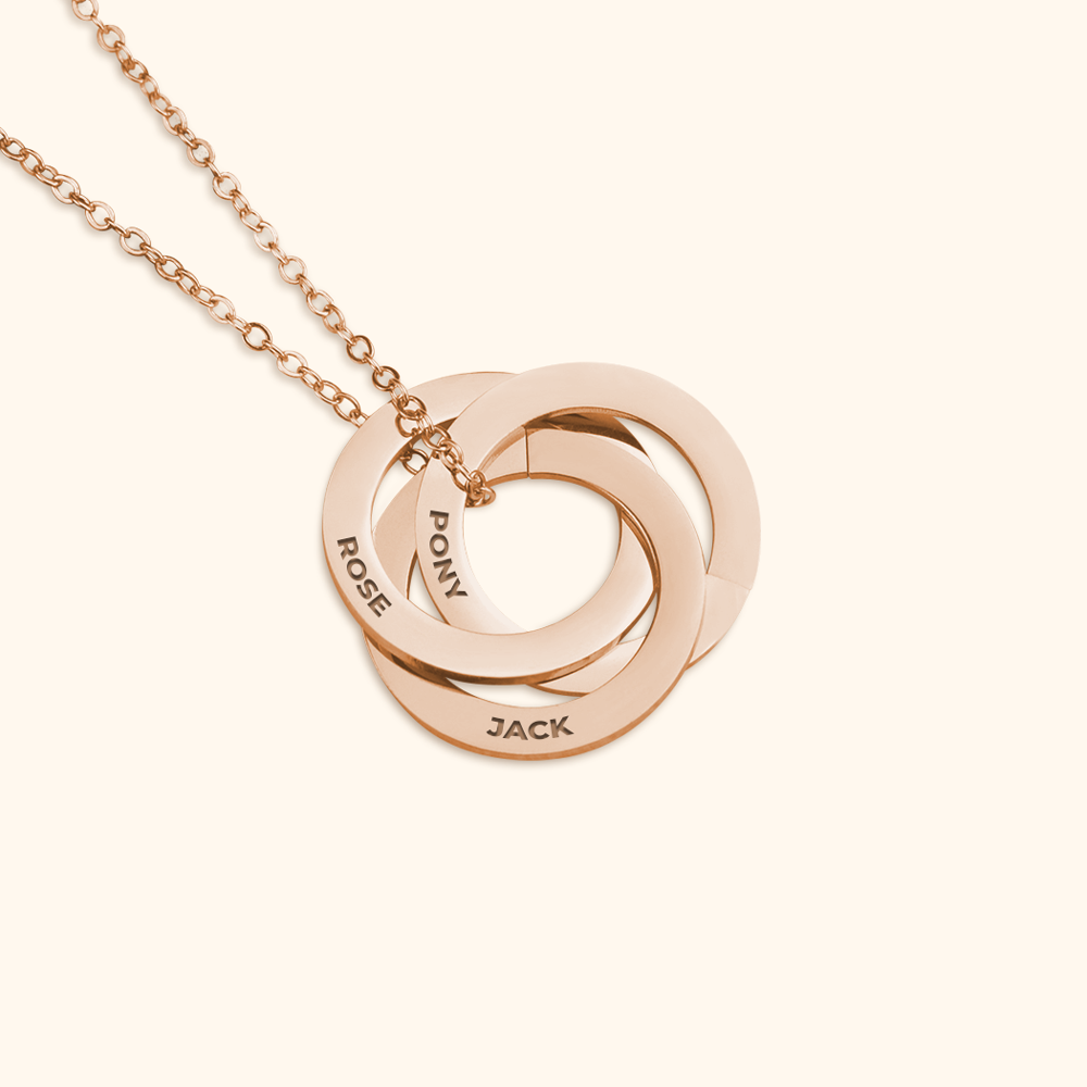 Personligt Länkat Cirkel-Halsband