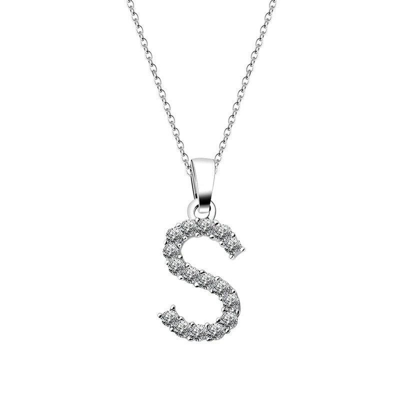 Kubiska Zirkonium Initialhalsband