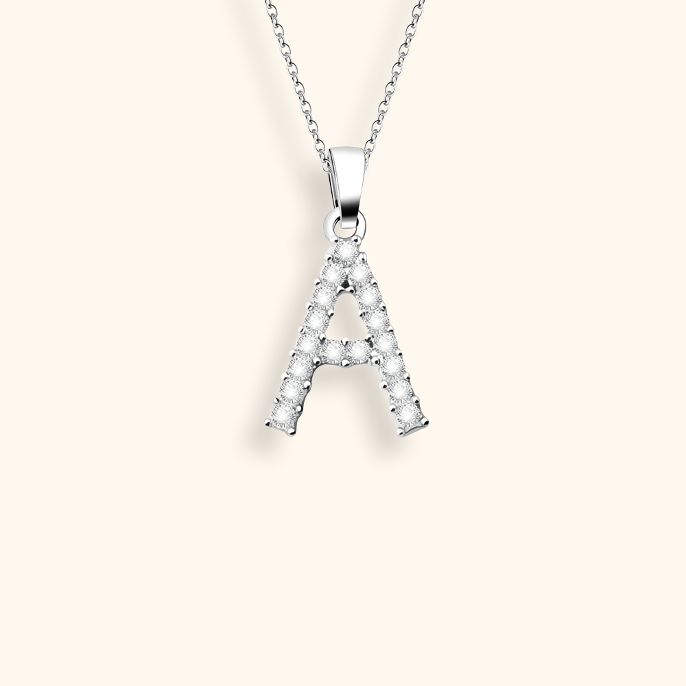 Kubiska Zirkonium Initialhalsband