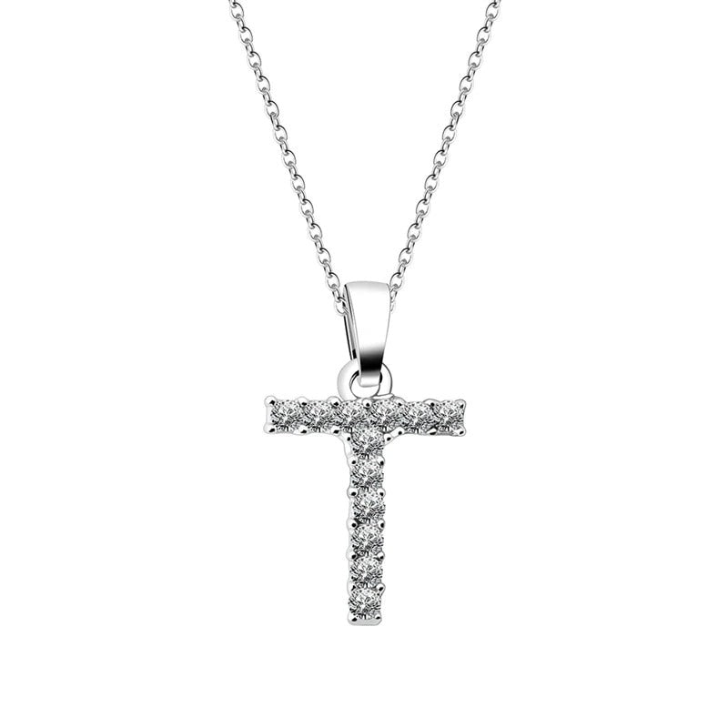 Kubiska Zirkonium Initialhalsband