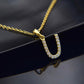 Kubiska Zirkonium Initialhalsband