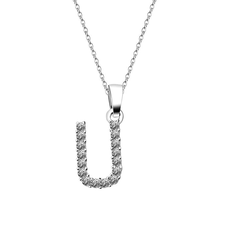 Kubiska Zirkonium Initialhalsband