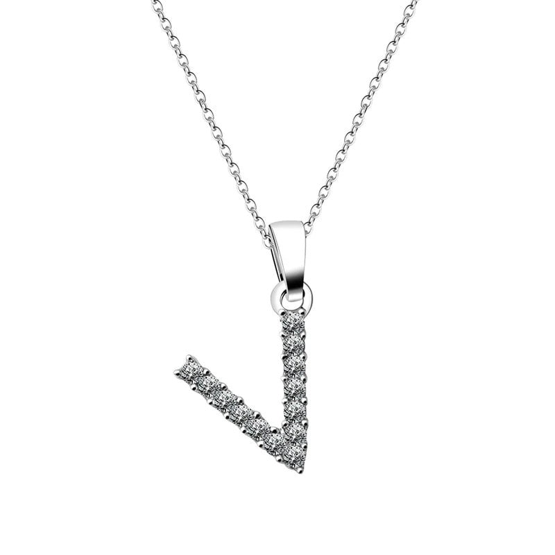Kubiska Zirkonium Initialhalsband