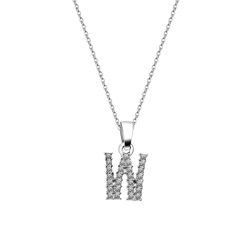 Kubiska Zirkonium Initialhalsband