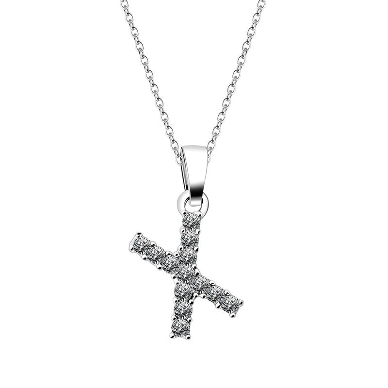 Kubiska Zirkonium Initialhalsband