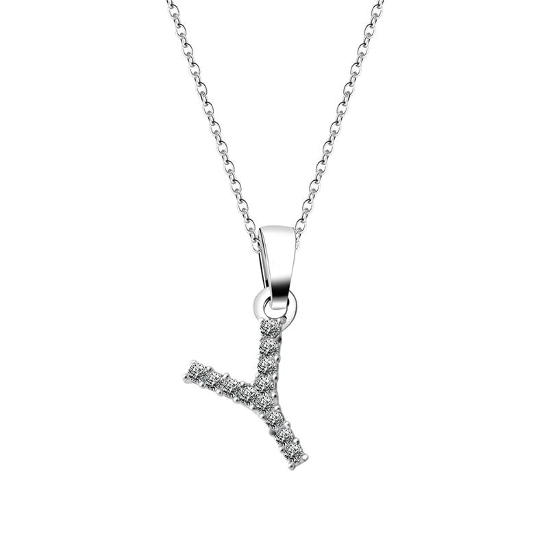 Kubiska Zirkonium Initialhalsband