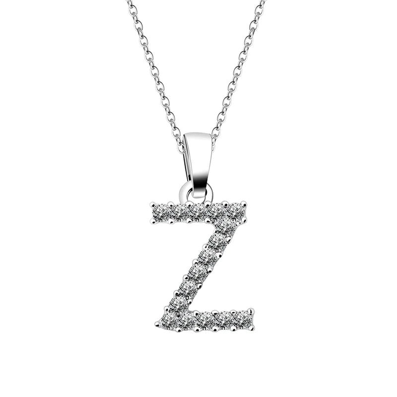 Kubiska Zirkonium Initialhalsband