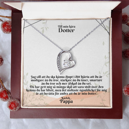 Till Min Kara Dotter | Karlek Pappa | Min Dotter | Hjärta Halsband