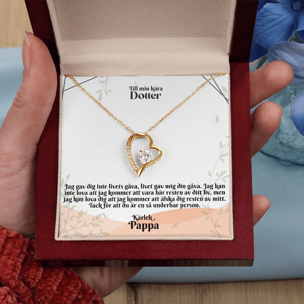 Till Min Kara Dotter | Karlek Pappa | Underbar Person | Hjärta Halsband