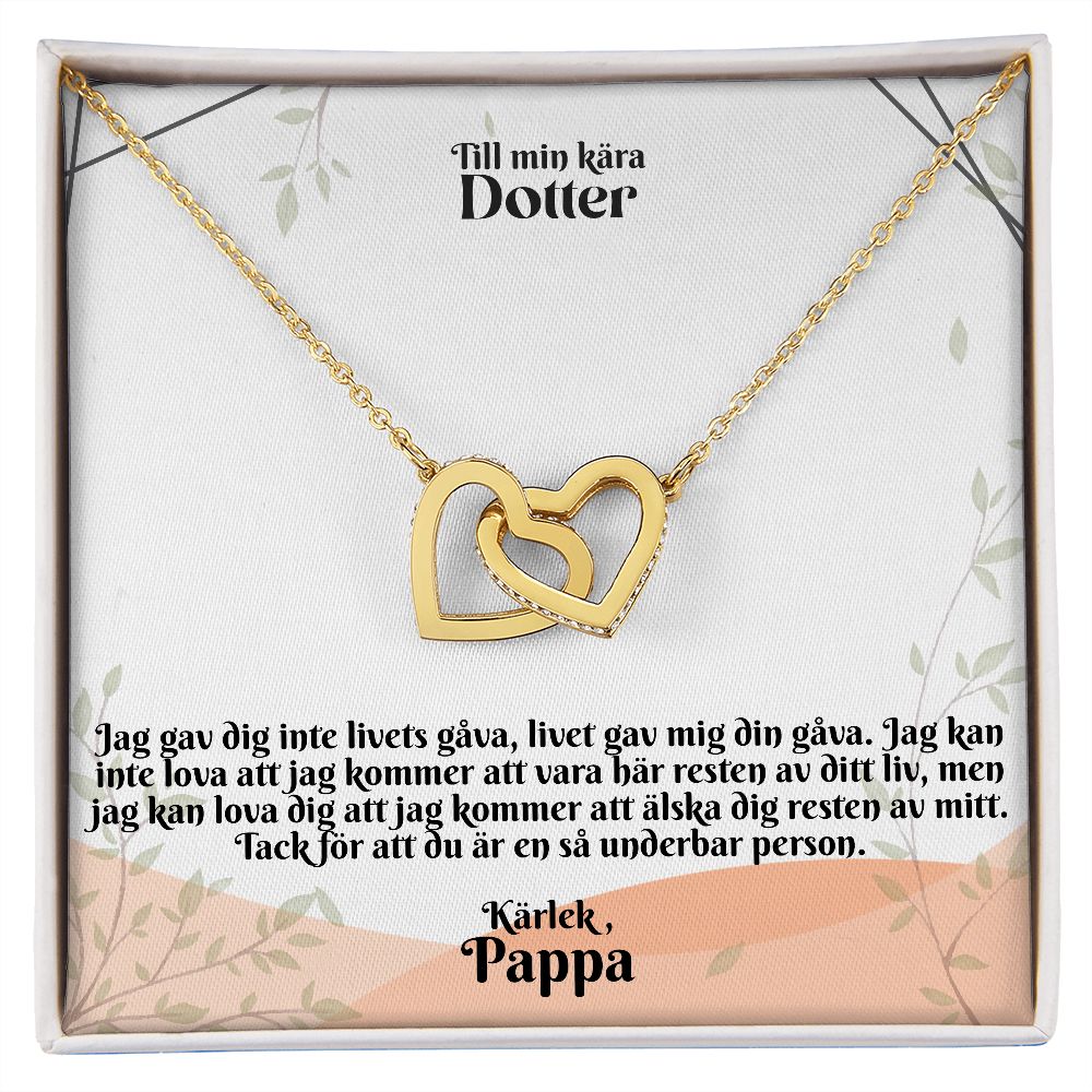 Till Min Kara Dotter | Karlek Pappa | Underbar Person | Länkat Hjärthalsband