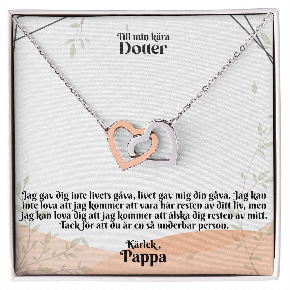 Till Min Kara Dotter | Karlek Pappa | Underbar Person | Länkat Hjärthalsband