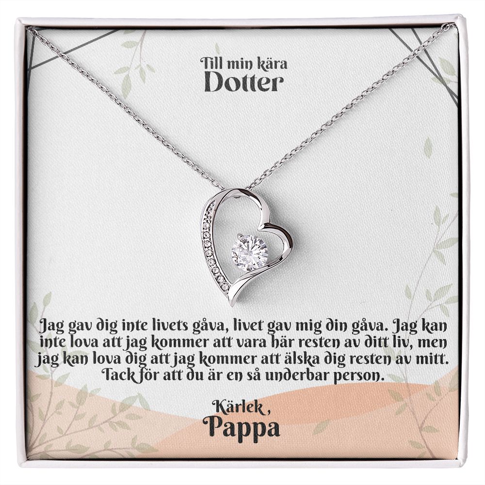 Till Min Kara Dotter | Karlek Pappa | Underbar Person | Hjärta Halsband