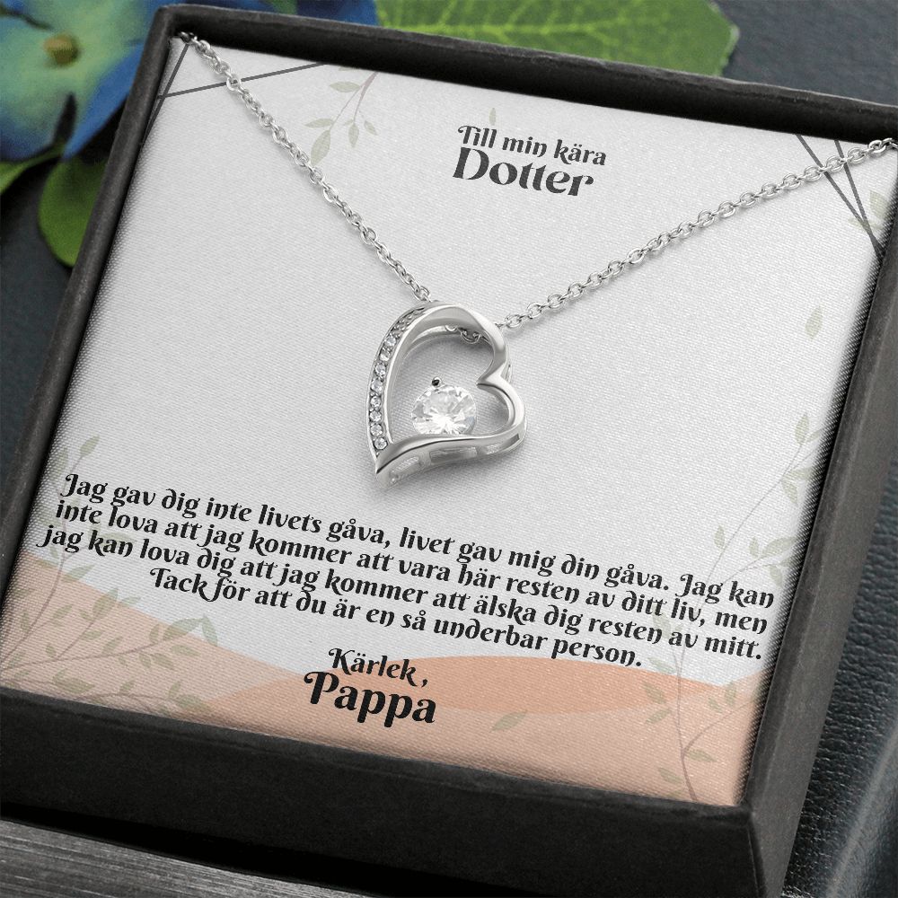 Till Min Kara Dotter | Karlek Pappa | Underbar Person | Hjärta Halsband