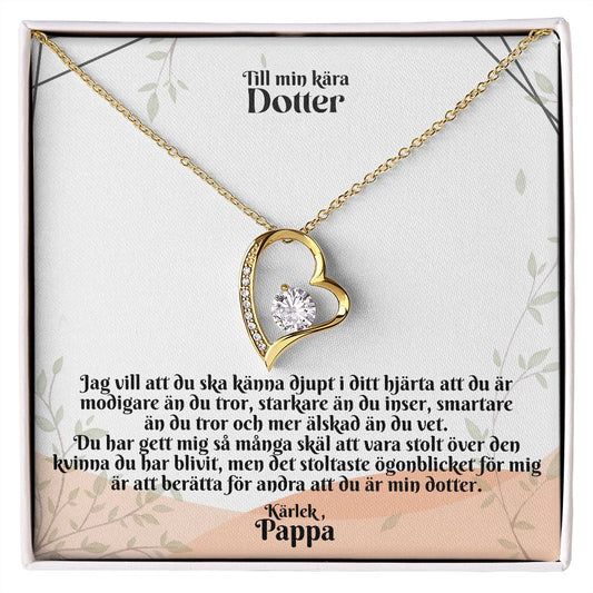 Till Min Kara Dotter | Karlek Pappa | Min Dotter | Hjärta Halsband