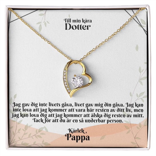 Till Min Kara Dotter | Karlek Pappa | Underbar Person | Hjärta Halsband