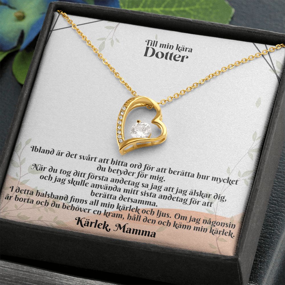 Till Min Kara Dotter | Karlek Mamma | Min Kärlek | Hjärta Halsband