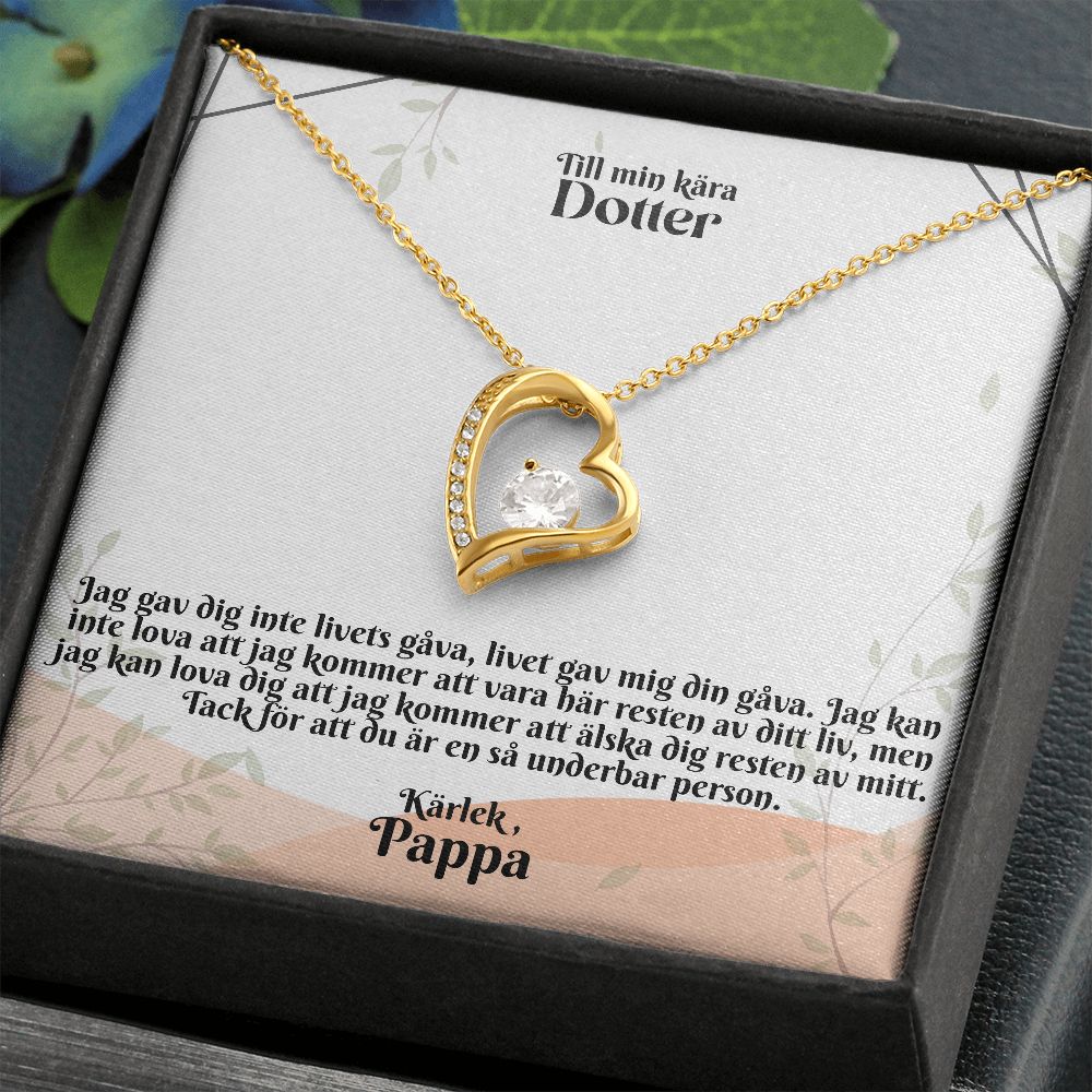 Till Min Kara Dotter | Karlek Pappa | Underbar Person | Hjärta Halsband